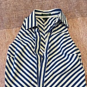 Ralph Lauren blue/white tank top